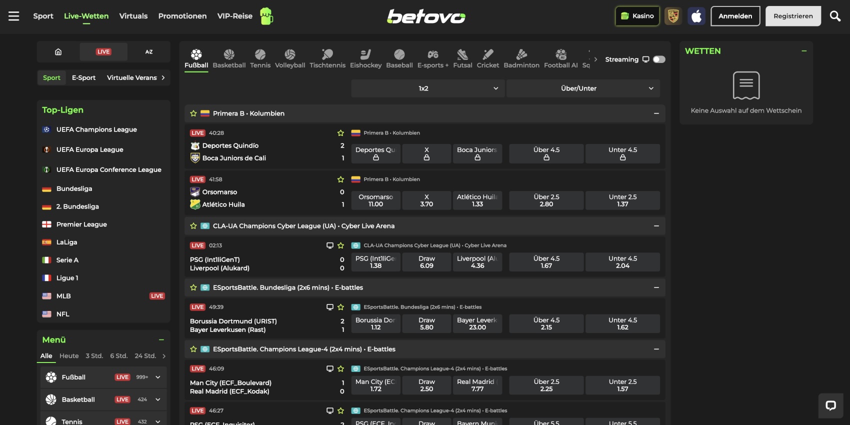 betovo live wetten