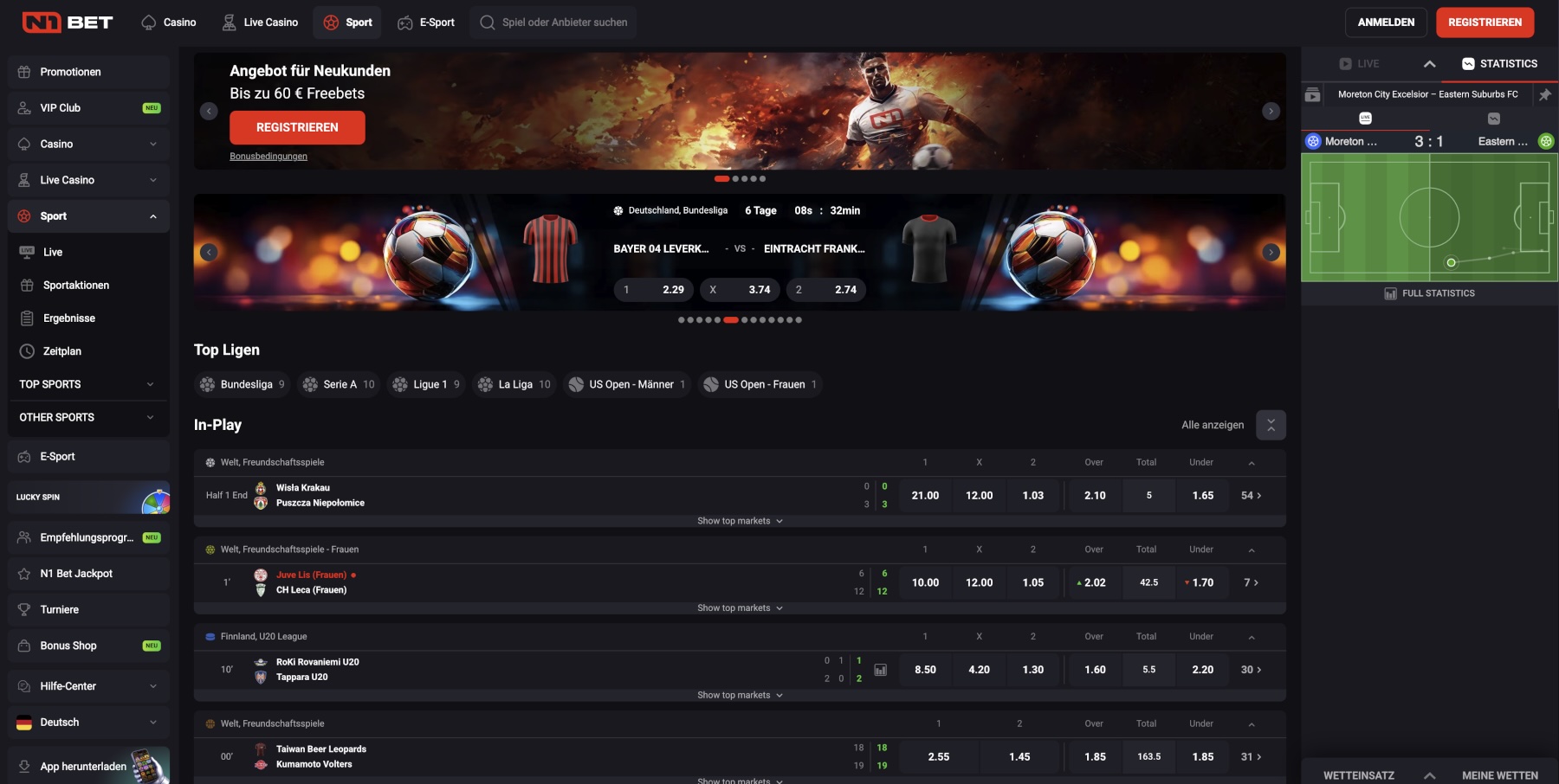 N1bet Screenshot