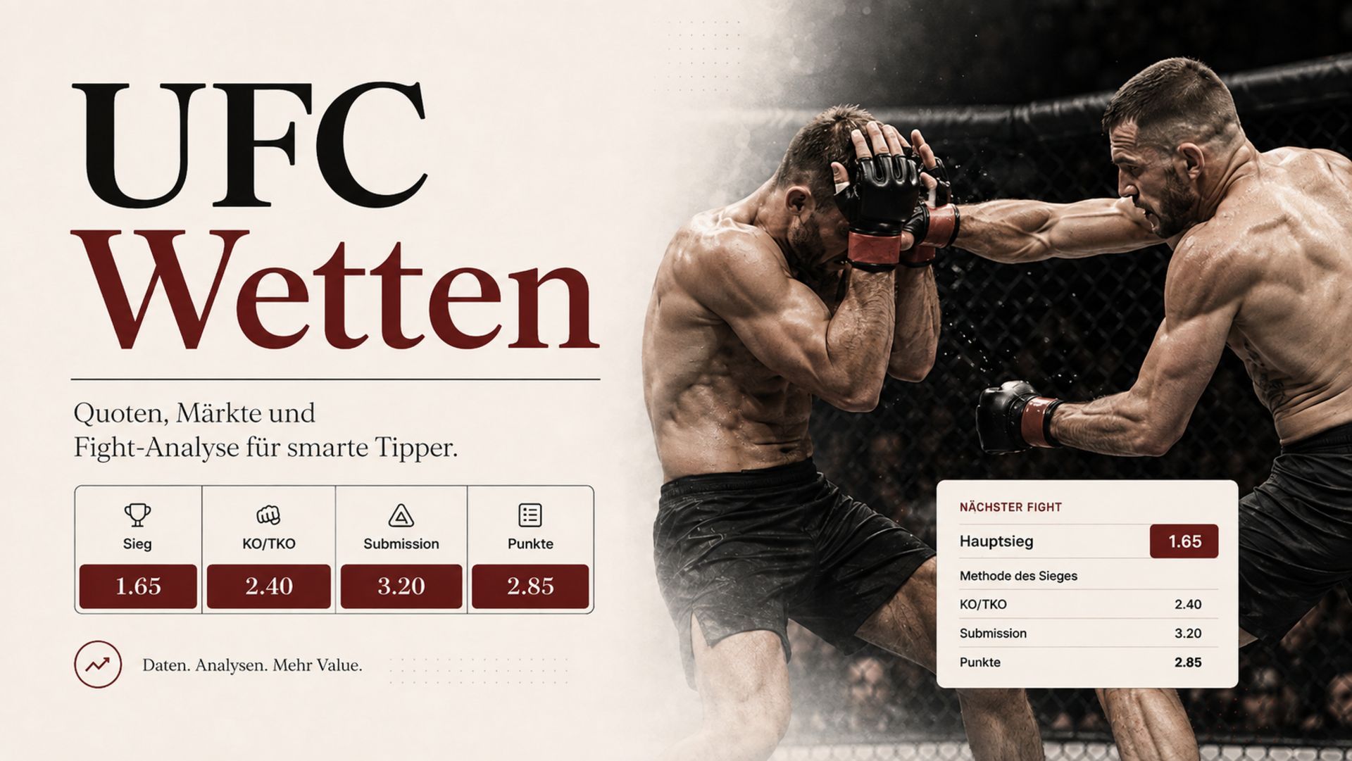 UFC Wetten: welche Wetten es auf einen MMA Kampf gibt