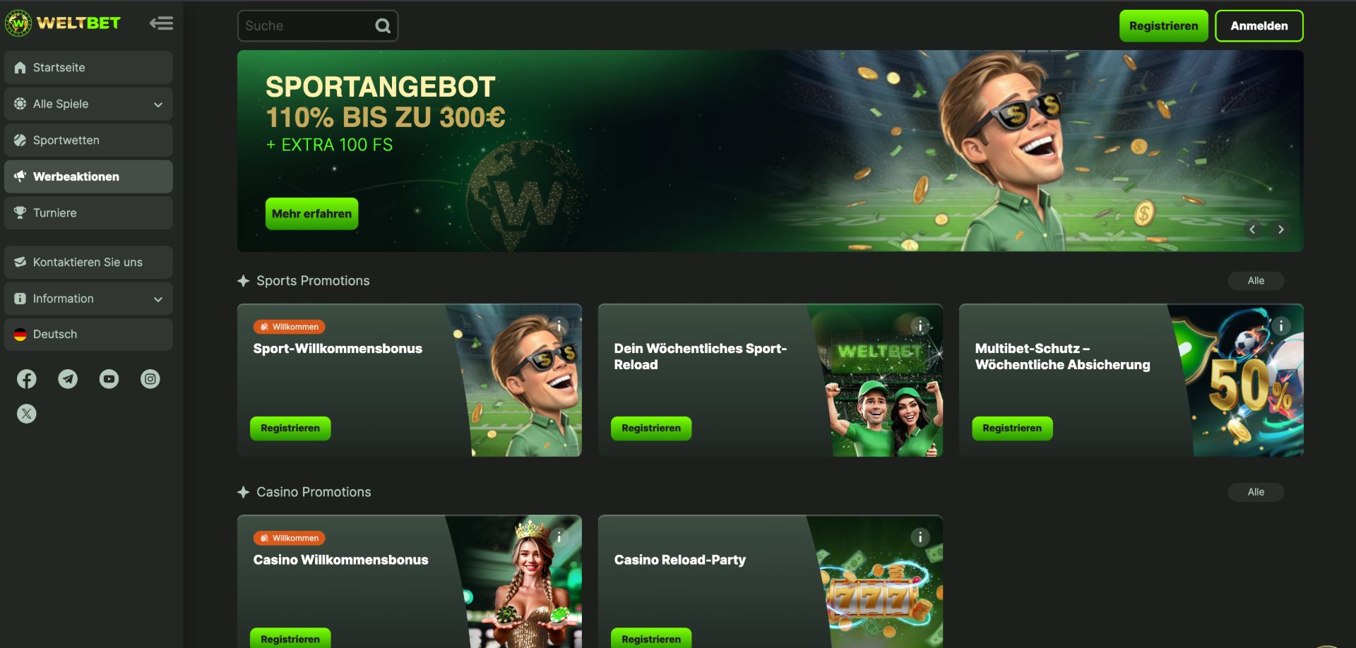 Weltbet Bonus Aktionen